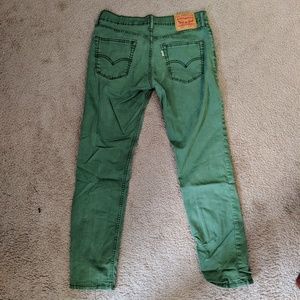 Levi's green twill pants 511